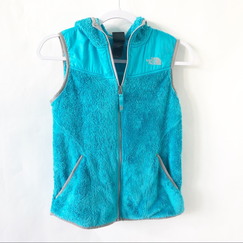 North Face teal vest size 14/16